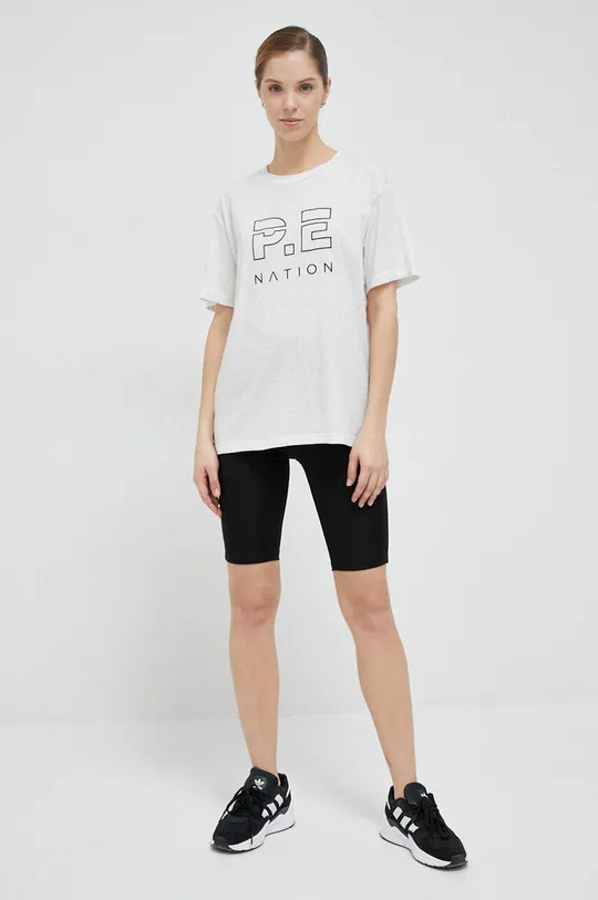 P.E Nation t-shirt bawełniany szary
