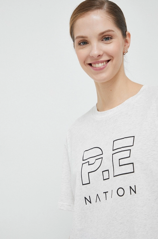 szary P.E Nation t-shirt bawełniany