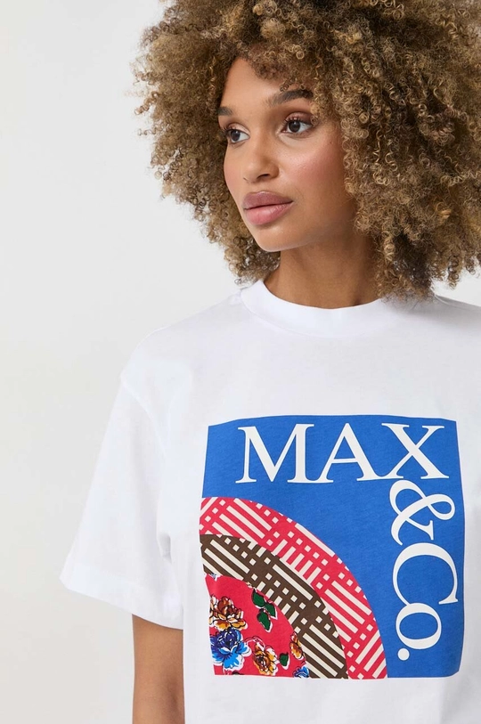 biały MAX&Co. t-shirt bawełniany