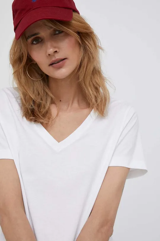 bijela Pamučna majica Gant Ženski
