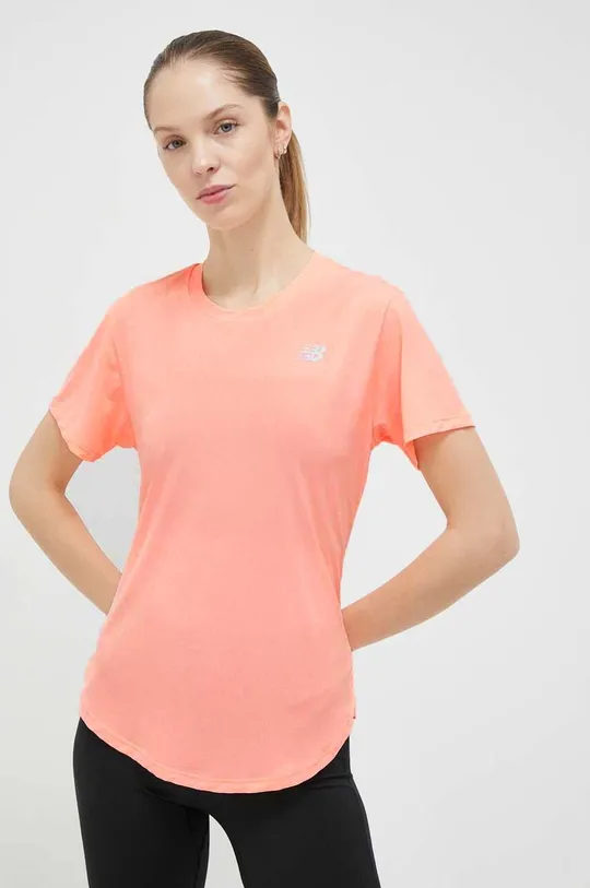 pomarańczowy New Balance t-shirt do biegania Accelerate Damski