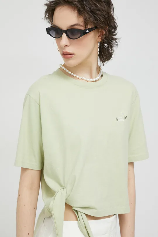 zelená Bavlnené tričko Vans Dámsky