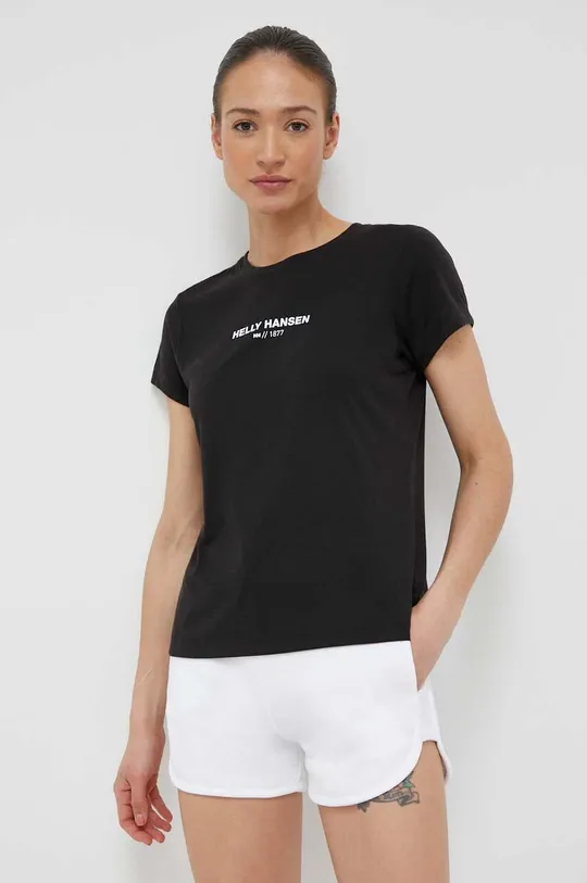 μαύρο Μπλουζάκι Helly Hansen Γυναικεία