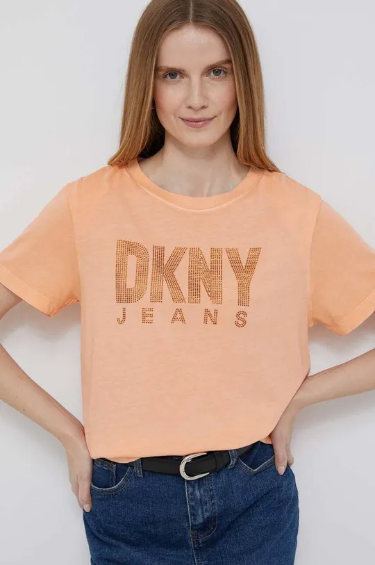 πορτοκαλί Μπλουζάκι Dkny Γυναικεία