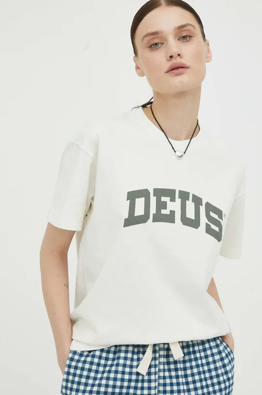 beige Deus Ex Machina t-shirt in cotone