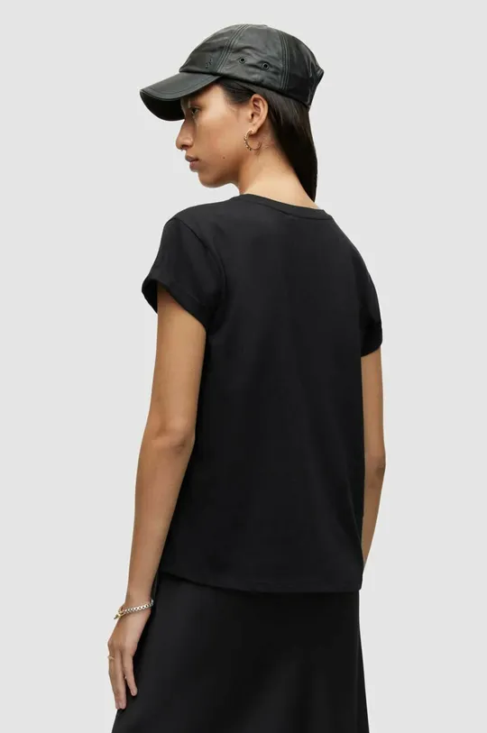 čierna Bavlnené tričko AllSaints