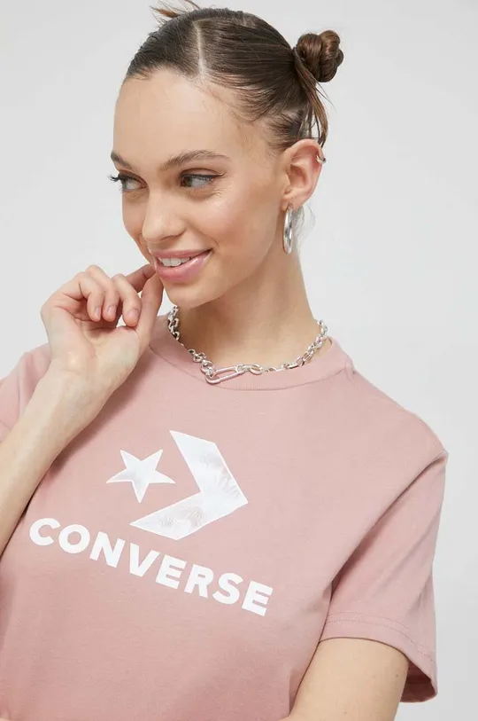 rózsaszín Converse pamut póló