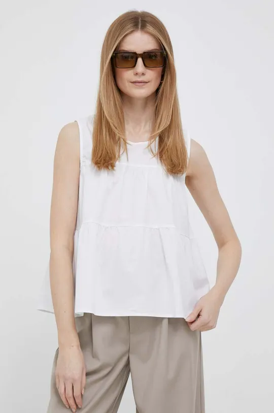 λευκό Βαμβακερή μπλούζα Deha Γυναικεία