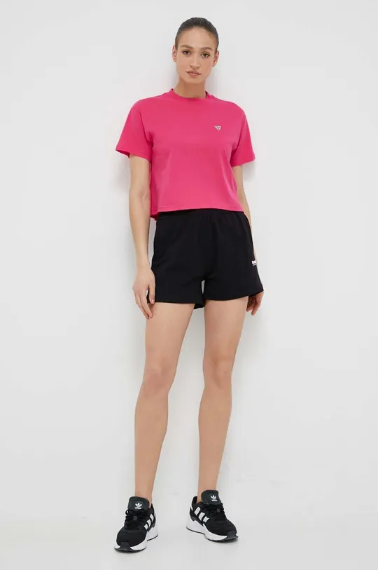 Βαμβακερό μπλουζάκι Rossignol ροζ