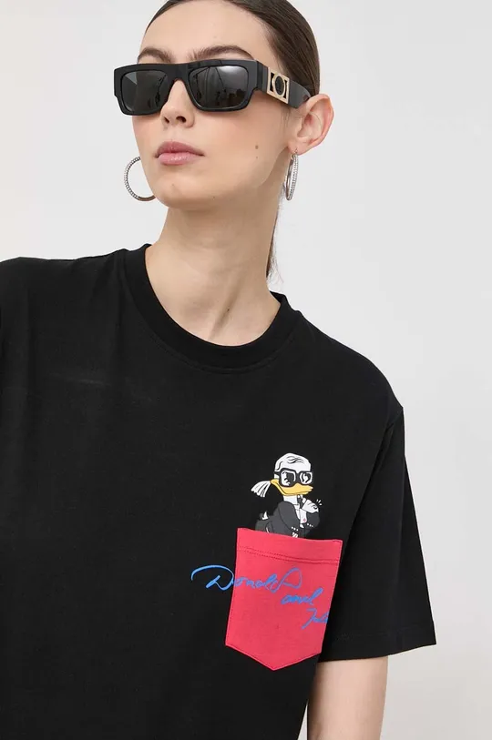 černá Bavlněné tričko Karl Lagerfeld x Disney