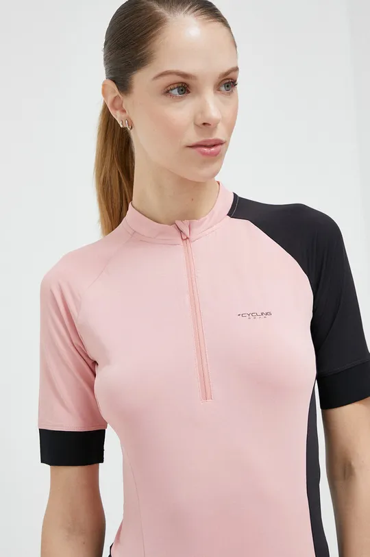 rózsaszín 4F kerékpáros póló