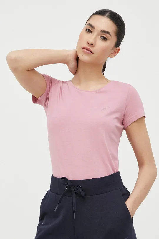 ροζ Μπλουζάκι 4F Γυναικεία