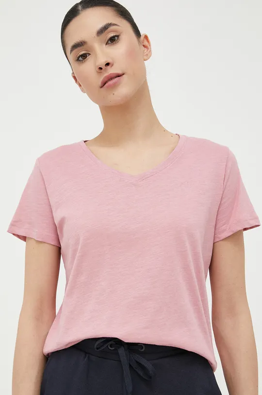 ροζ Βαμβακερό μπλουζάκι 4F Γυναικεία