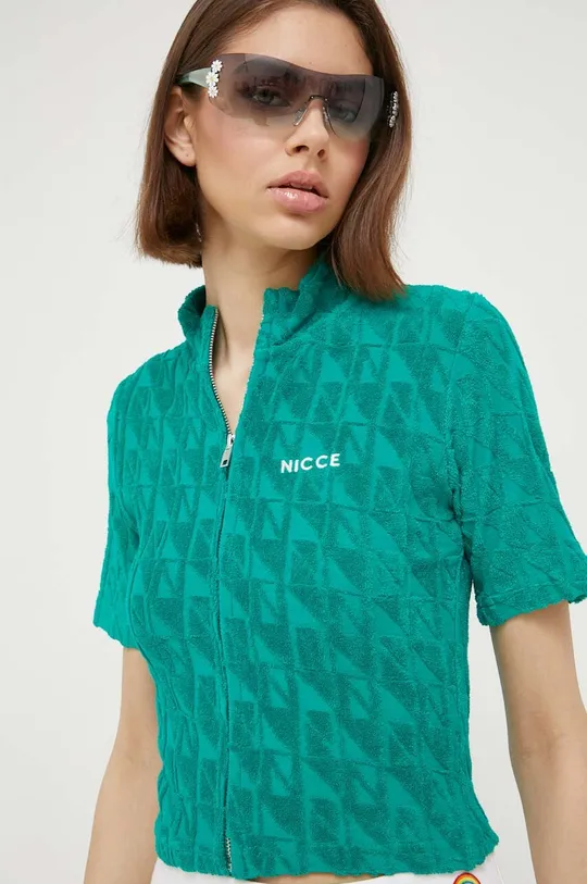 Bavlnené tričko Nicce zelená