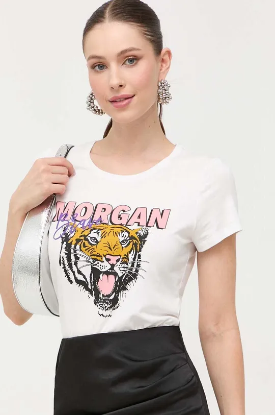 λευκό Μπλουζάκι Morgan Γυναικεία