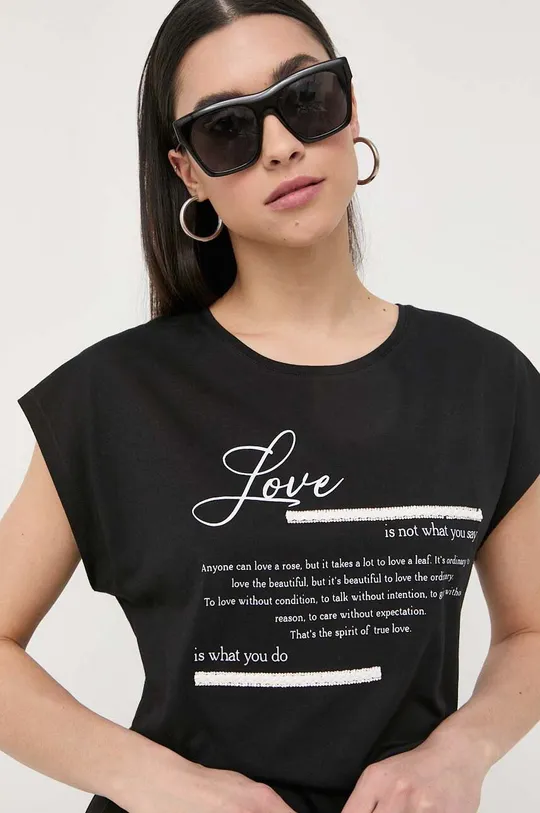 μαύρο Μπλουζάκι Morgan Γυναικεία