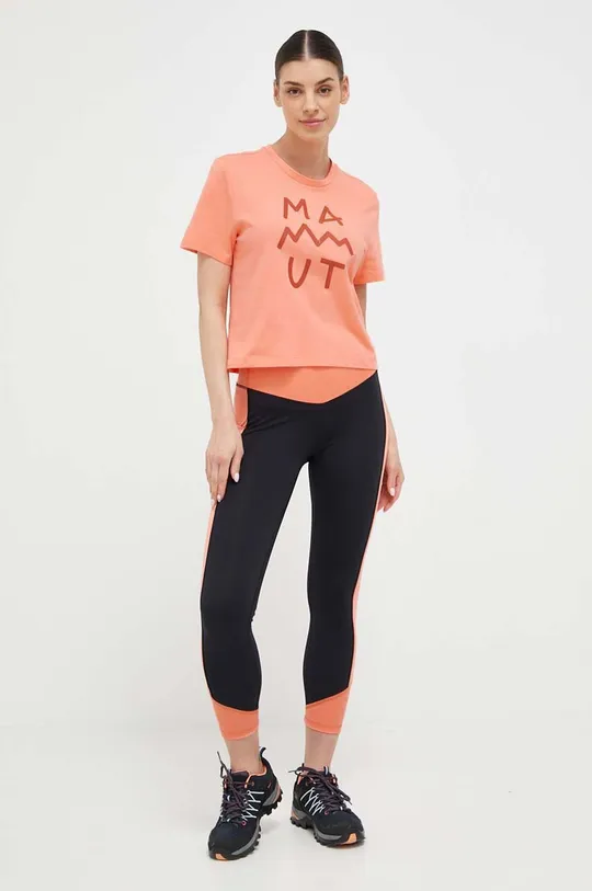 Mammut t-shirt Massone Lettering różowy