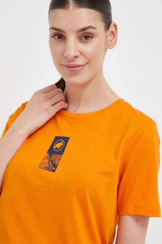 pomarańczowy Mammut t-shirt sportowy Core Emblem