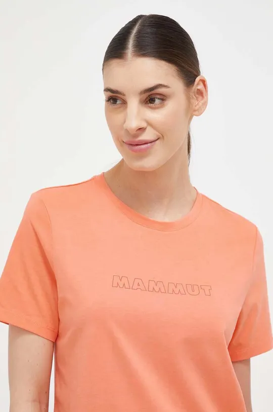 oranžna Športna kratka majica Mammut Core Logo Ženski