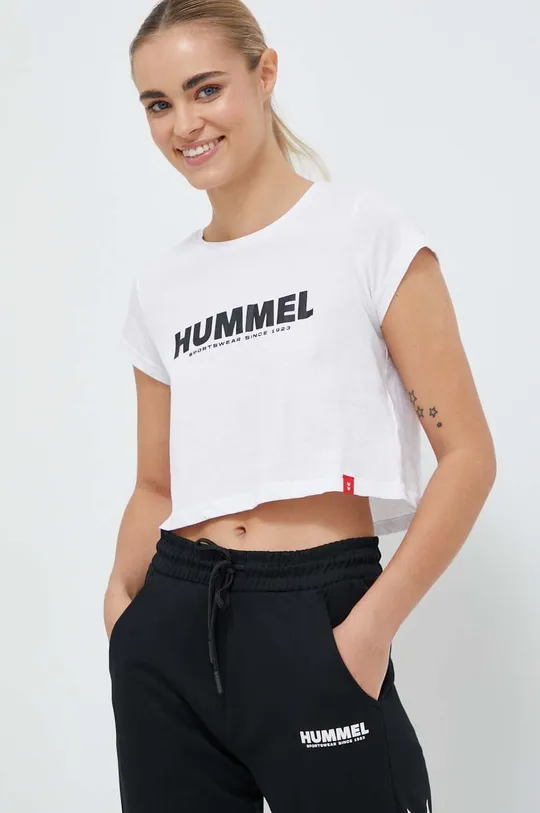білий Бавовняна футболка Hummel