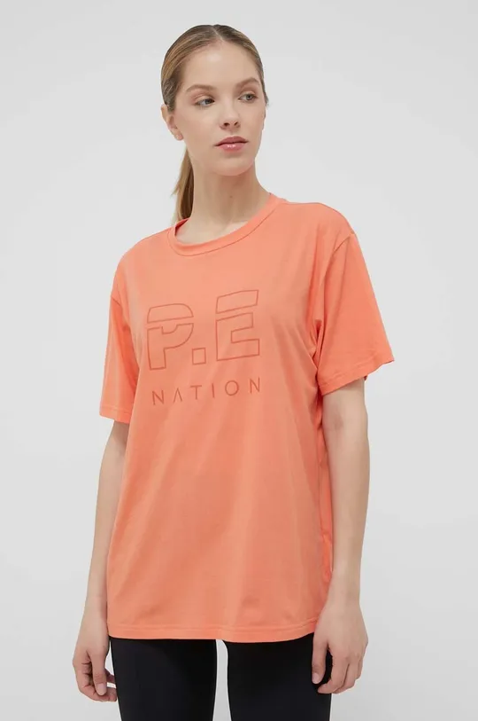 оранжевый Хлопковая футболка P.E Nation