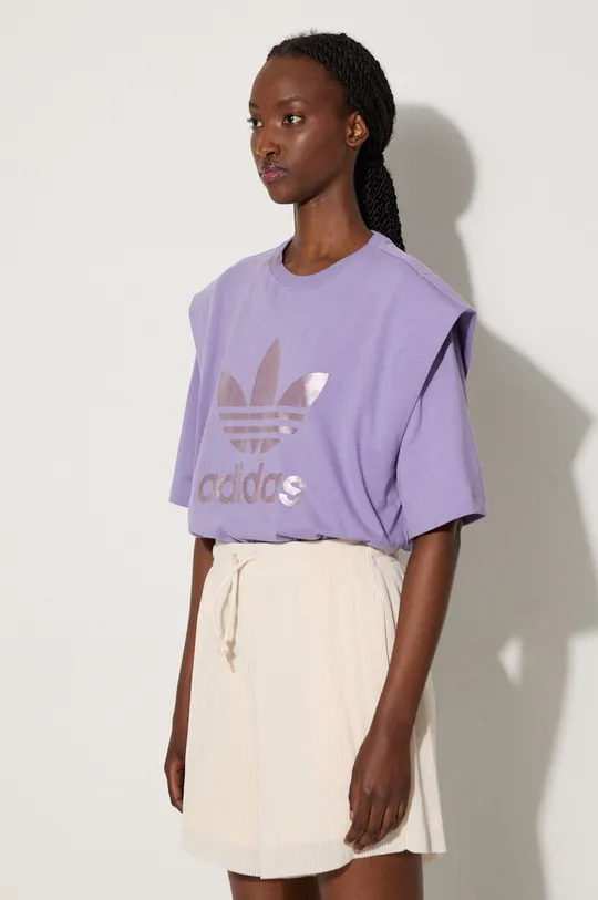 violet adidas Originals cotton t-shirt IC7203 Tee