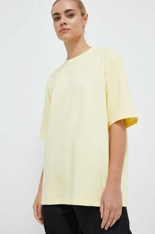 κίτρινο Βαμβακερό μπλουζάκι adidas Originals