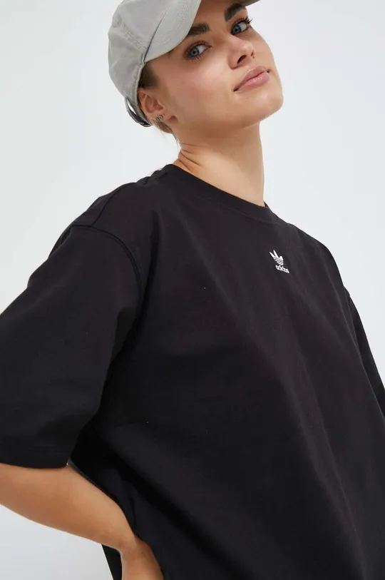 čierna Bavlnené tričko adidas Originals Adicolor Essentials