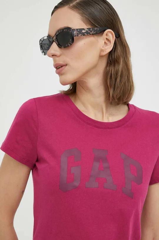 ροζ Βαμβακερό μπλουζάκι GAP