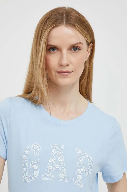 niebieski GAP t-shirt bawełniany Damski