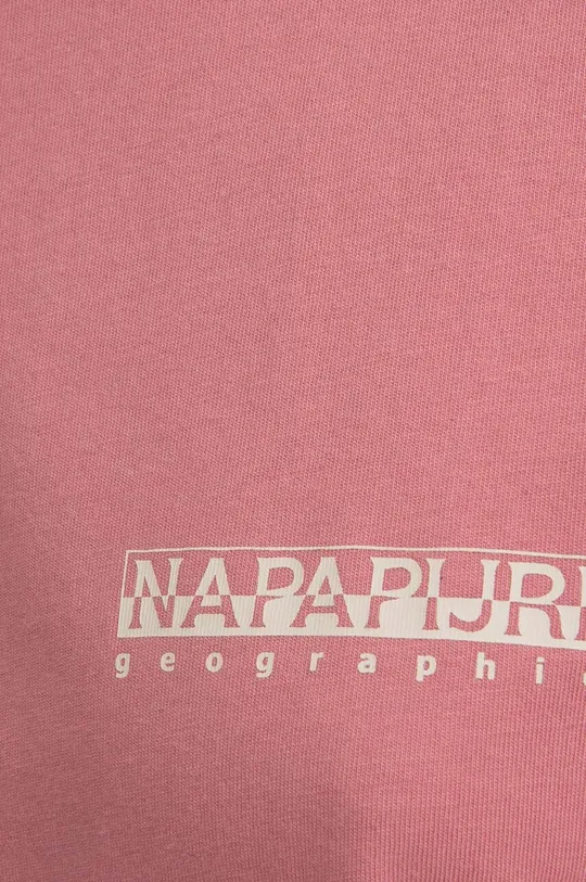 ροζ Βαμβακερό μπλουζάκι Napapijri Napapijri B-Cenepa Crop SS W NA4GYS PB1