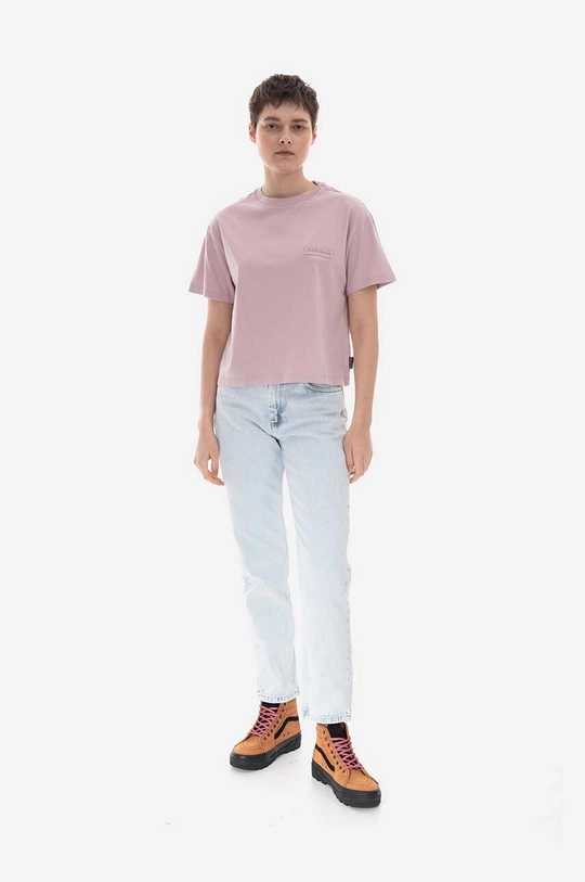 Napapijri cotton t-shirt pink