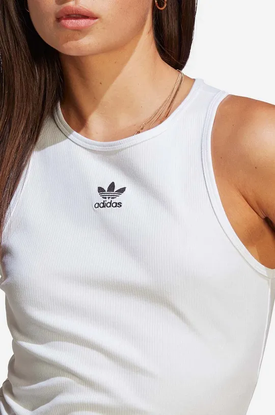 white adidas Originals top