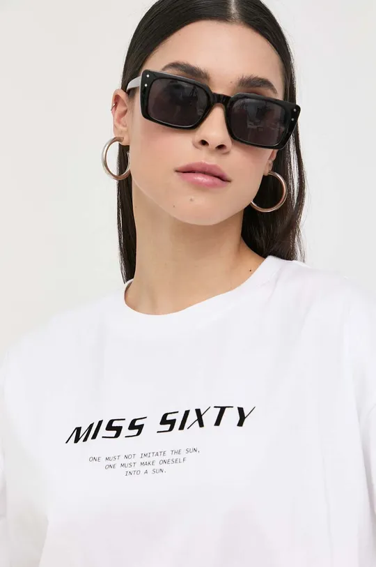 λευκό Βαμβακερό μπλουζάκι Miss Sixty