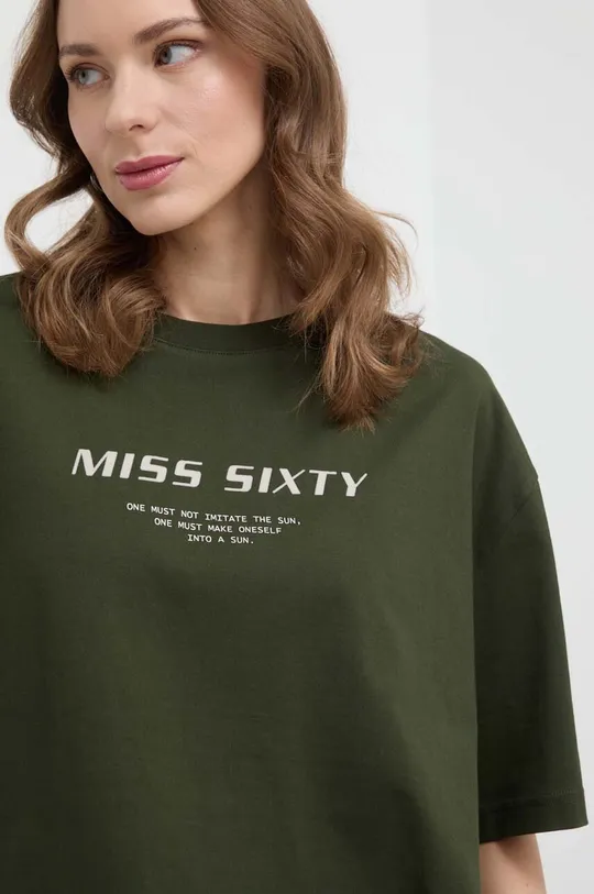 zelená Bavlnené tričko Miss Sixty