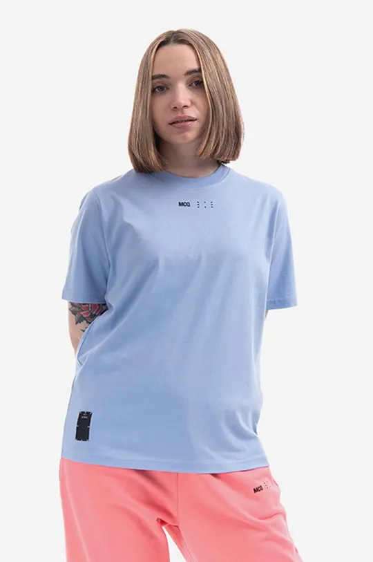 modrá Bavlnené tričko MCQ Dámsky