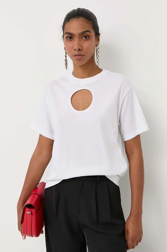 bela Bombažna kratka majica Karl Lagerfeld