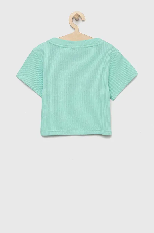 adidas t-shirt bawełniany dziecięcy turkusowy