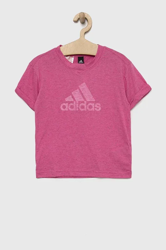 fioletowy adidas t-shirt dziecięcy G FI BL Dziewczęcy