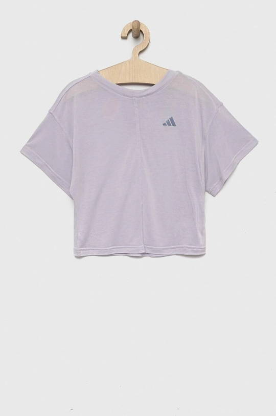 fioletowy adidas t-shirt dziecięcy Dziewczęcy