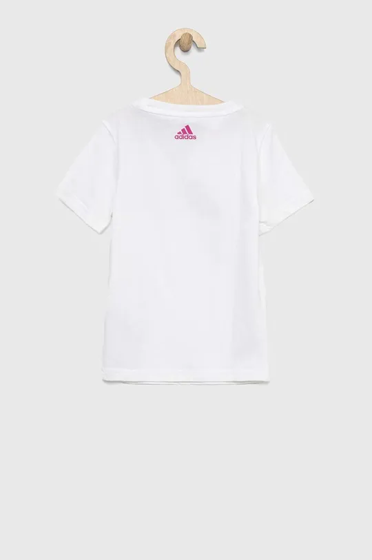 Дитяча бавовняна футболка adidas G LIN білий