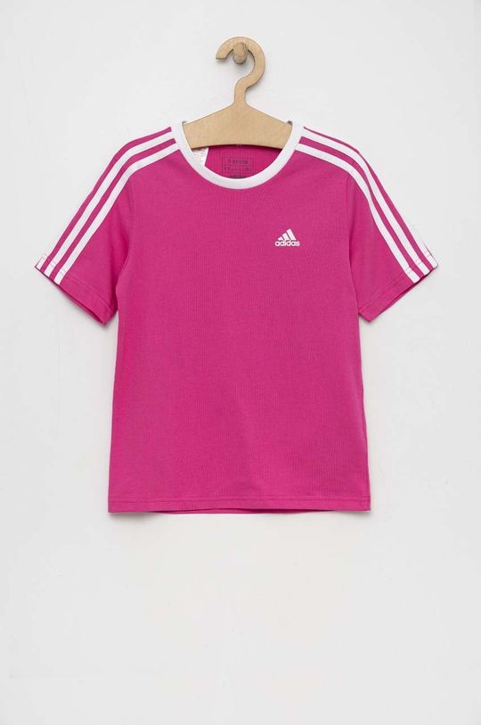 ostry różowy adidas t-shirt bawełniany dziecięcy G 3S BF Dziewczęcy