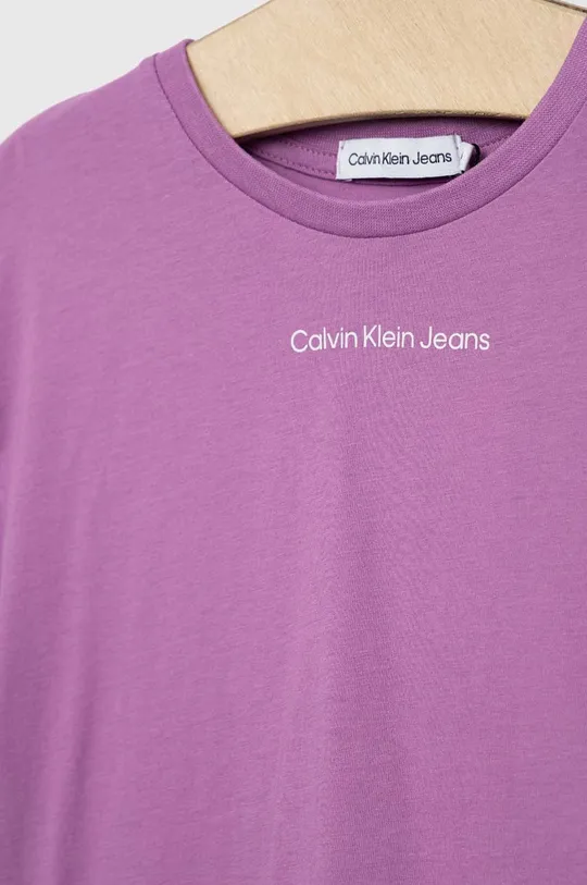 Otroška bombažna kratka majica Calvin Klein Jeans  100% Bombaž
