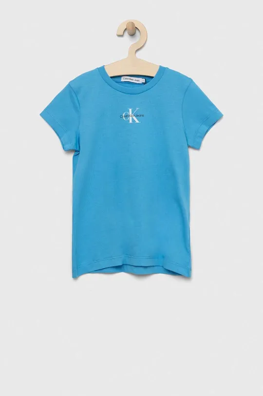 Detské bavlnené tričko Calvin Klein Jeans modrá