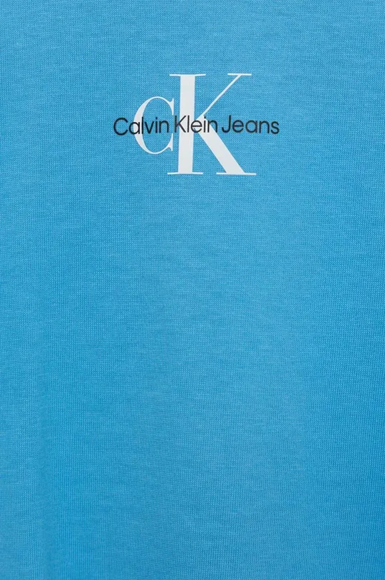μπλε Παιδικό βαμβακερό μπλουζάκι Calvin Klein Jeans