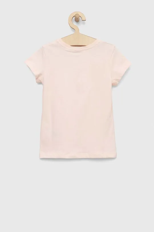Παιδικό βαμβακερό μπλουζάκι Calvin Klein Jeans ροζ
