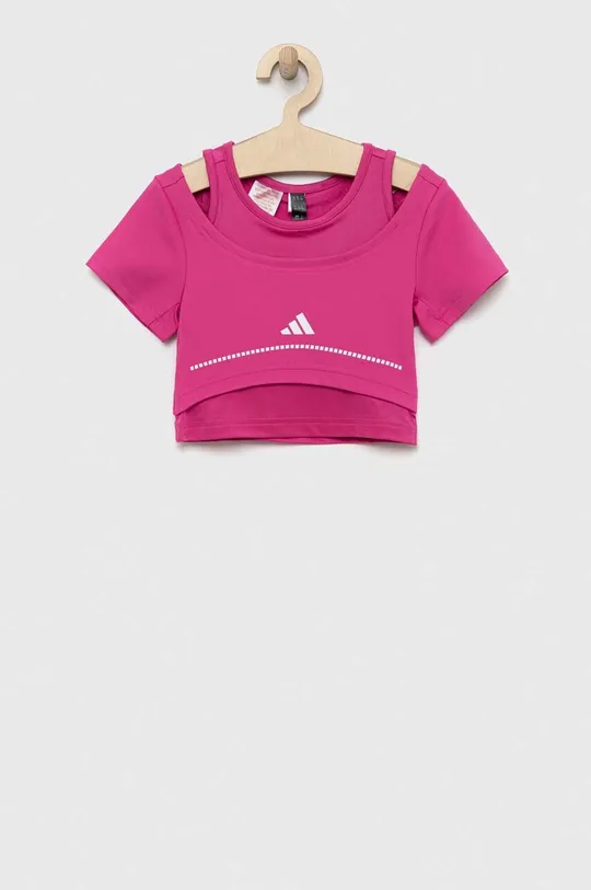 fioletowy adidas t-shirt dziecięcy G HIIT Dziewczęcy