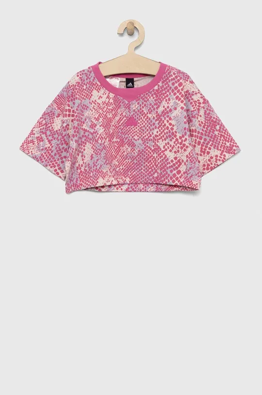 фиолетовой Детская футболка adidas G FI AOP T Для девочек