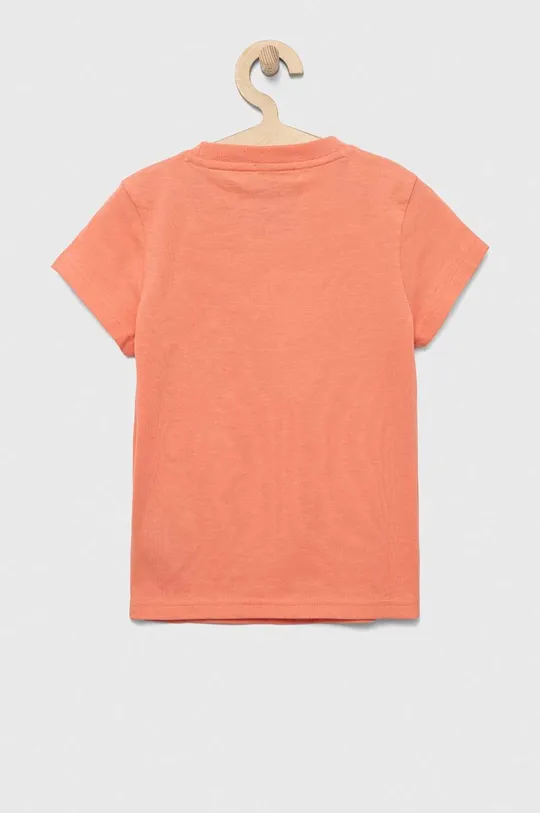 Дитяча бавовняна футболка adidas G BL помаранчевий