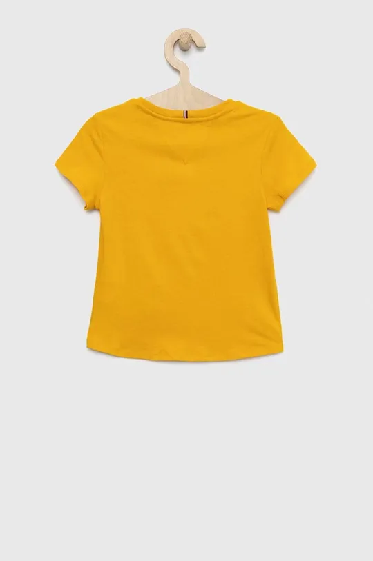 Otroška bombažna kratka majica Tommy Hilfiger rumena